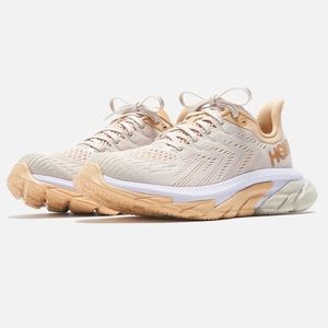 NEW HOKA ONE ONE CLIFTON EDGE ALMOND MILK & BEIGE